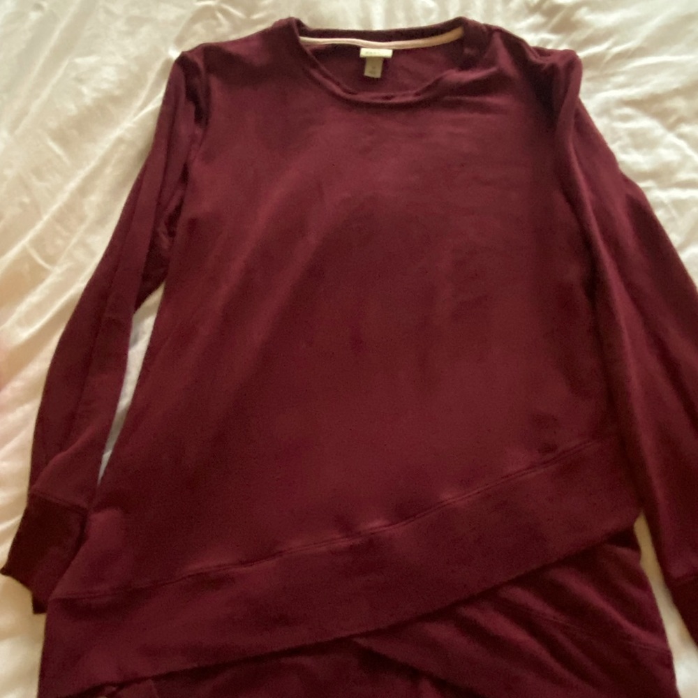 Long sleeve maroon sweater. Size M. excellent condition